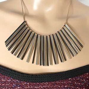 INC matchstick  fringe necklace multicolored